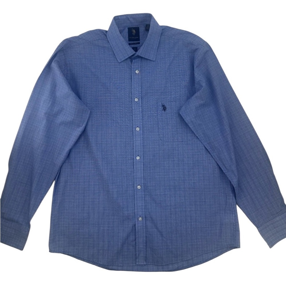 US Polo Assn Men's‎ Shirt Regular Fit Size 17 Blue